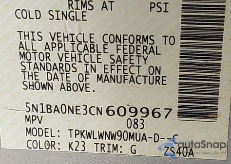 2012 Nissan Armada Platinum from USA, damaged, VIN 5N1BA0NE3CN609967